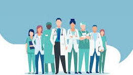 Dessin d'un regroupement de professionels de santé.